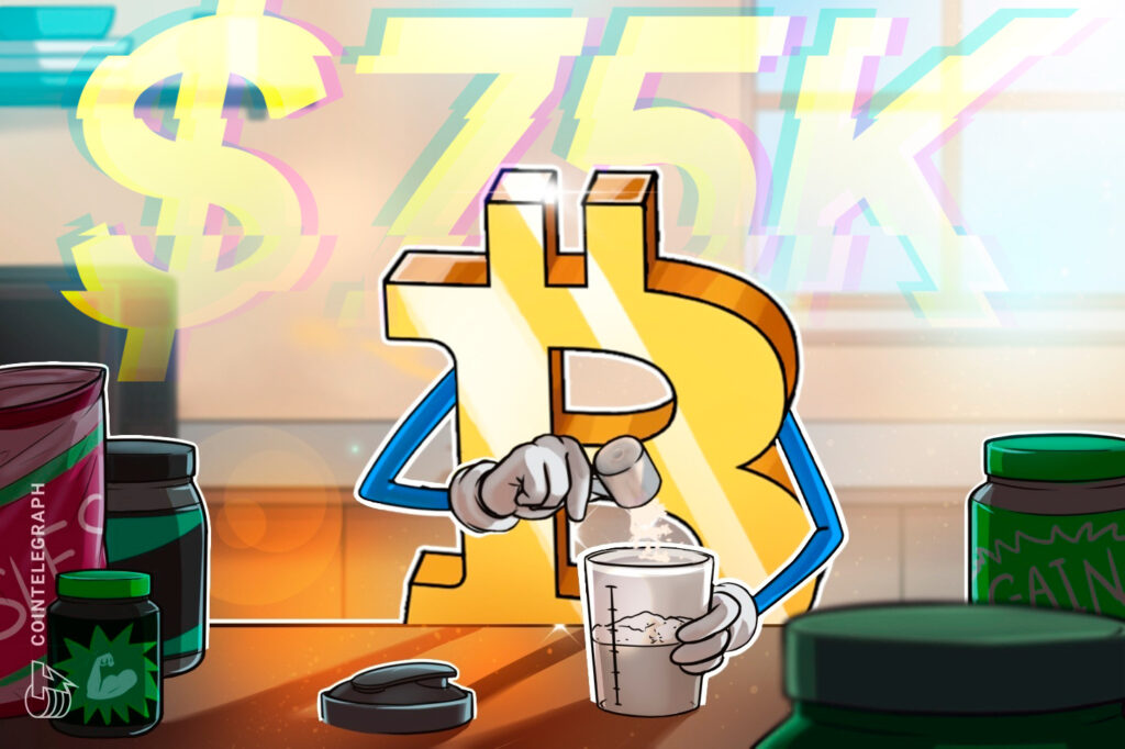 Traders veem pouca chance de rompimento enquanto BTC mira US$ 75 mil