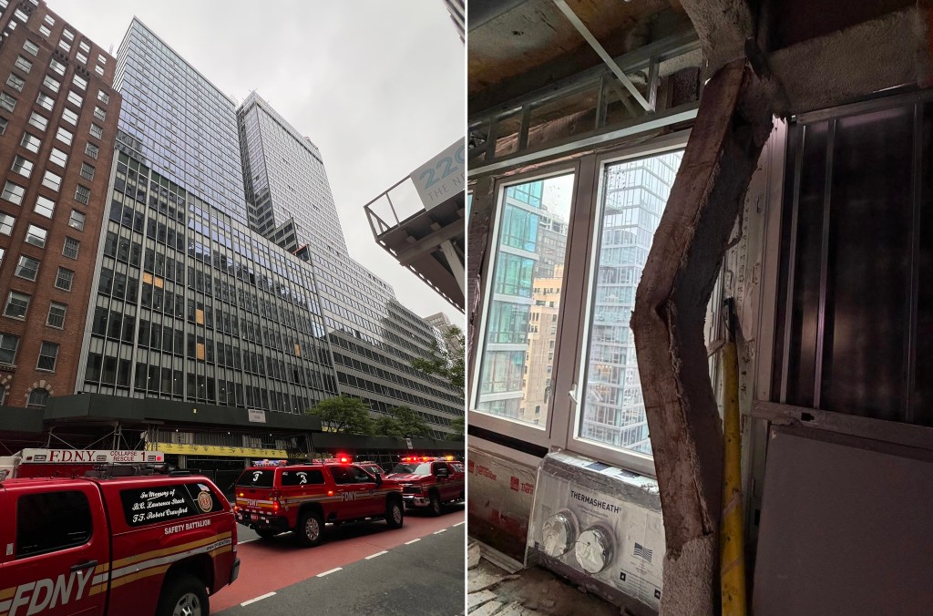 NYC building on E. 42nd St. in danger of collapse, evacuated after columns buckle