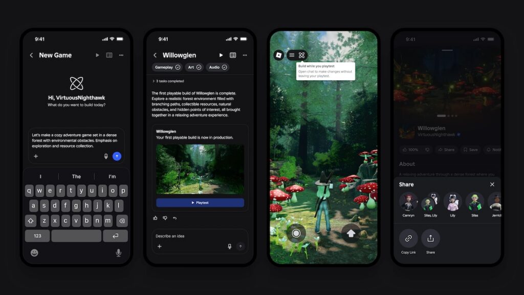 Roblox launches an AI-powered game-creation feature in its mobile app