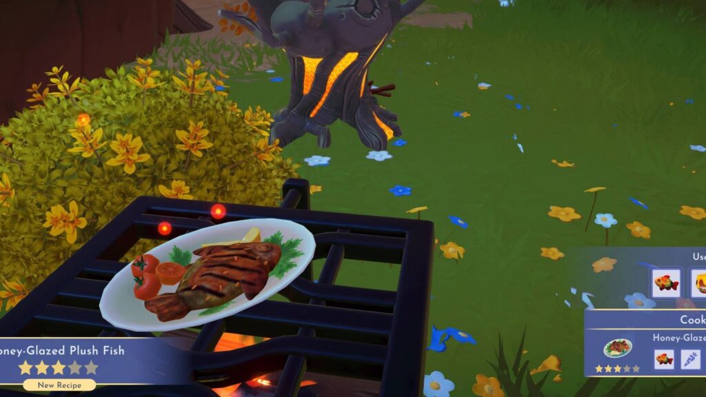 Honey Glazed Plush Fish Recipe in Disney Dreamlight Valley (DDV)